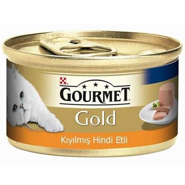Gourmet Gold Kıyılmış Hindi Etli Yetişkin Kedi Konservesi 85 gr