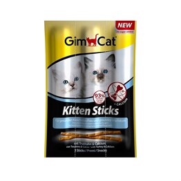 Gimcat Sticks Kitten Hindili ve Kalsiyumlu Yavru Kedi Ödül Çubukları 3x3 Gr