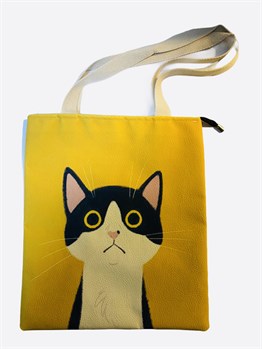 Tatlişko Kedi Tasarımlı Çanta 34 x 40 cm