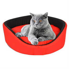 Kırmızı Kedi ve Köpek Yatağı 55 cm