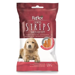 Reflex Chewing Strips Yavru Köpek için Sığır Etli Şerit Köpek Ödül Çubuğu 120 gr